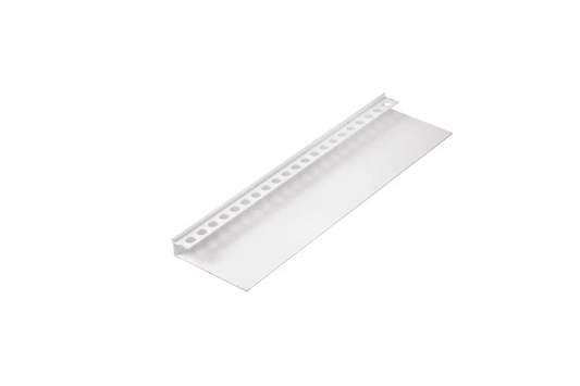 pvc white starter strip 7.5mm hardie tex close up